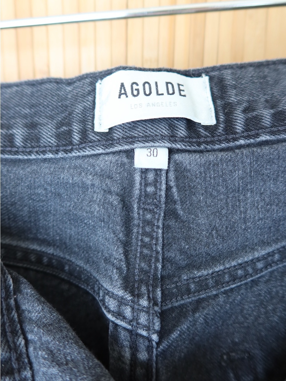 Agolde Women's Black Washed High-Rise Jeans